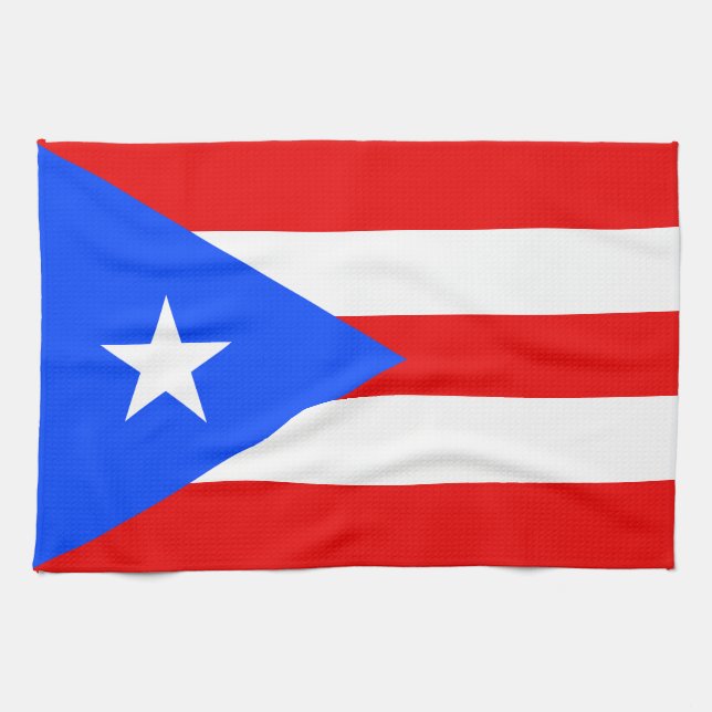 Puerto Rico Flagga Kökshandduk (Horisontell)