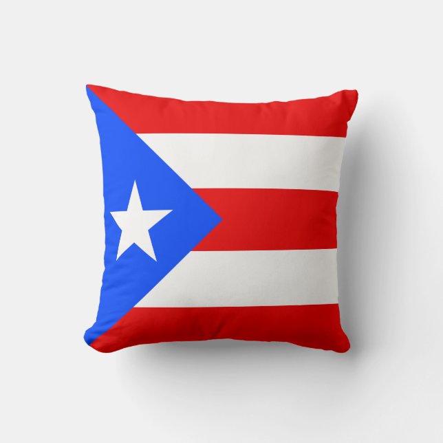 Puerto Rico Flagga Kudde (Framsida)