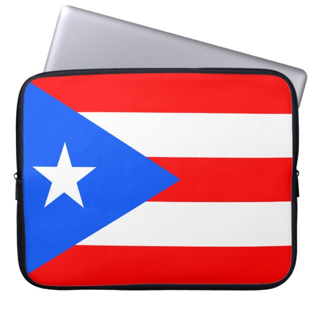 Puerto Rico Flagga Laptop Fodral (Framsidan)