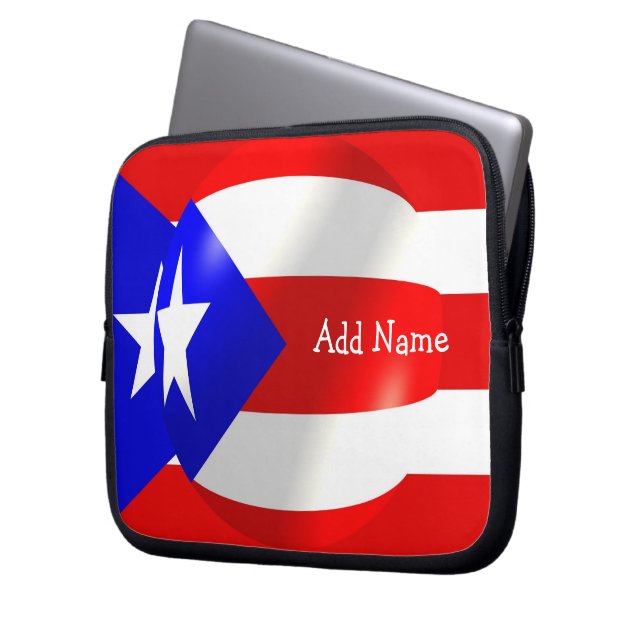 Puerto Rico Flagga Laptop sleeve (Framsidan Vänster)