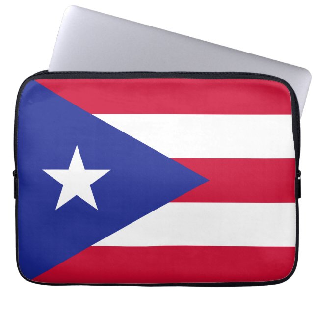 Puerto Rico Flagga Laptop Sleeve (Framsidan)