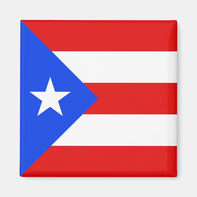 Puerto Rico Flagga Magnet (Framsidan)