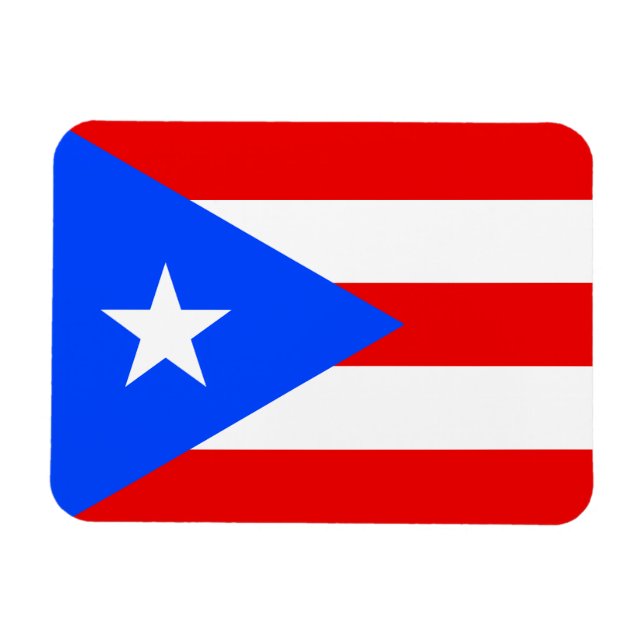 Puerto Rico Flagga Magnet (Horisontell)