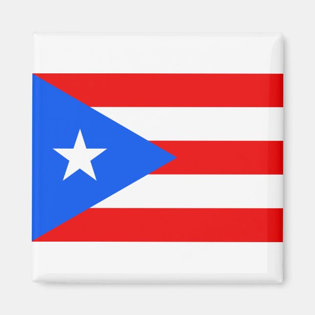 Puerto Rico Flagga Magnet (Framsidan)