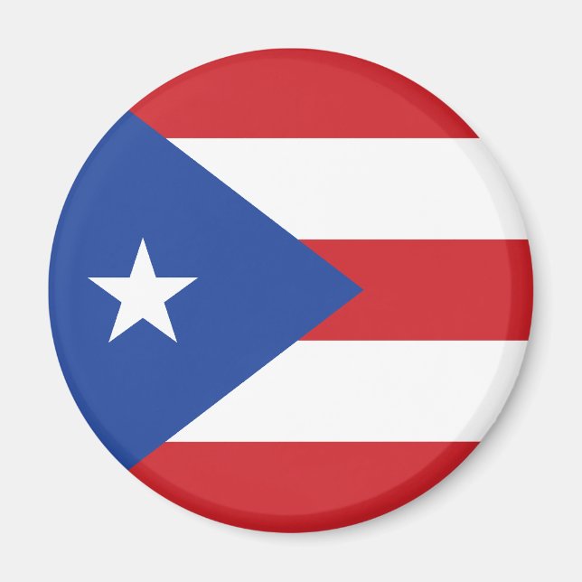 Puerto Rico Flagga Magnet (Framsidan)