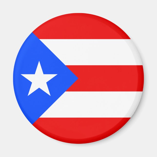 Puerto Rico Flagga Magnet (Framsidan)