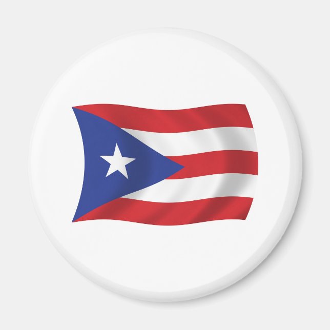 Puerto Rico Flagga Magnet (Framsidan)