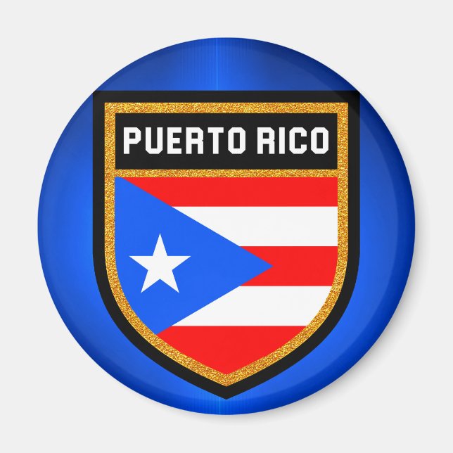 Puerto Rico Flagga Magnet (Framsidan)