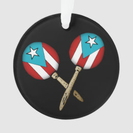 Puerto Rico Flagga Maracas