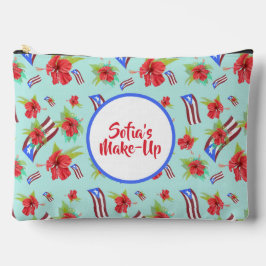 Puerto Rico flagga med flor de maga boricua