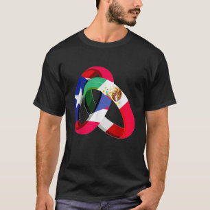 Puerto Rico Flagga Mexiko Grown Ring Giftermål Wed T Shirt