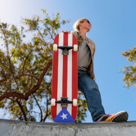 Puerto Rico flagga Mini Skateboard Bräda 18,5 Cm
