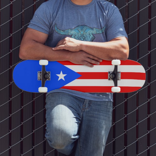 Puerto Rico Flagga Mini Skateboard Bräda 18,5 Cm (Utomhus 3)