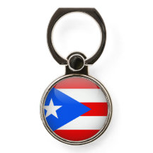 Puerto Rico Flagga Mobil Grip Ring Holder.