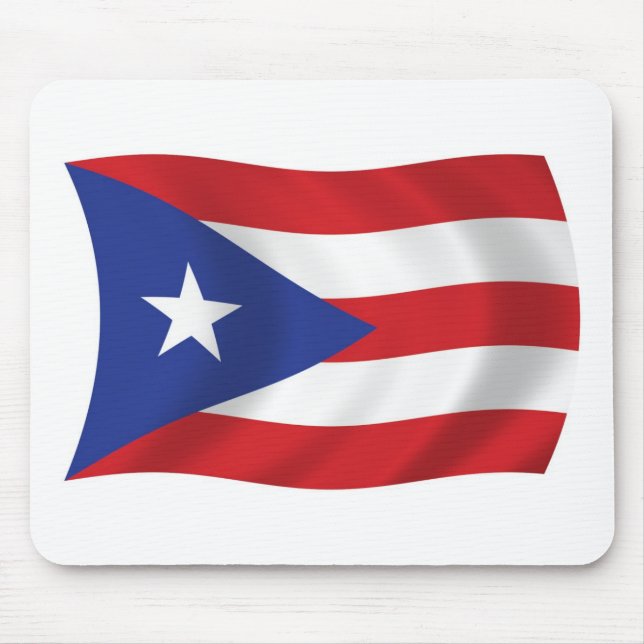 Puerto Rico Flagga Mousepad Musmatta (Framsidan)