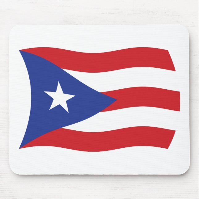 Puerto Rico Flagga Mousepad Musmatta (Framsidan)