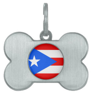 Puerto Rico flagga Namnbricka Husdjur