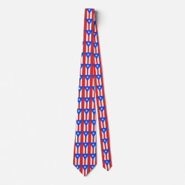 Puerto Rico Flagga Necktie Slips