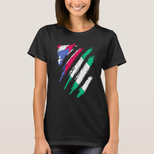 Puerto Rico Flagga Nigeria Odlad Patriot Land Str T Shirt