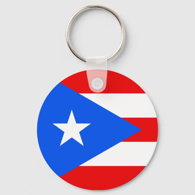 Puerto Rico Flagga Nyckelring (Framsida)