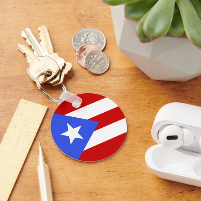 Puerto Rico flagga Nyckelring (Skrivbord)