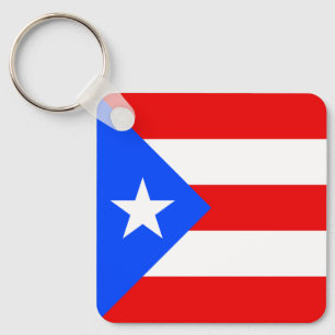 Puerto Rico-flagga Nyckelring