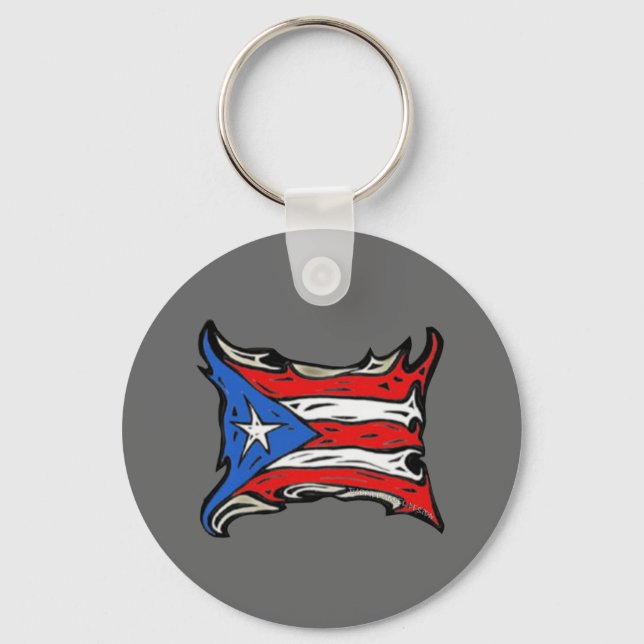 Puerto Rico Flagga of Reggaeton Nyckelring (Framsida)