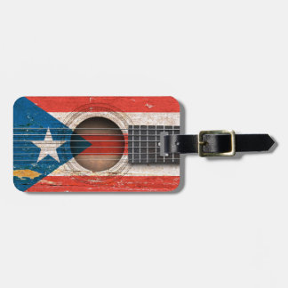 Puerto Rico flagga på den gammala akustiska Bagagebricka