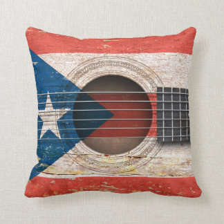 Puerto Rico flagga på den gammala akustiska Kudde