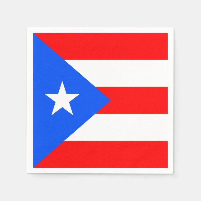 Puerto Rico Flagga Pappersservett (Framsidan)
