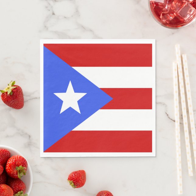 Puerto Rico flagga Pappersservett (Insitu)