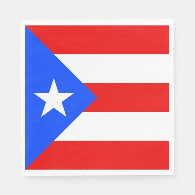 Puerto Rico Flagga Pappersservett (Framsidan)