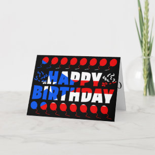 Puerto Rico Flagga Patriotic Birthday Kort