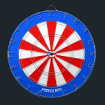 Puerto Rico Flagga Patriots Bullseye Darttavla<br><div class="desc">Puerto Rico Flagga Patriots Bullseye Dart Board. Ta sikte med stil! Den här slående ritytan, som är utsliten i färg i Puerto Rico-flagga med en liten representation av den nationella flagga mycket subtilt integrerad i mitten, är mer än bara ett spel - det är ett påstående. Vare sig du är...</div>