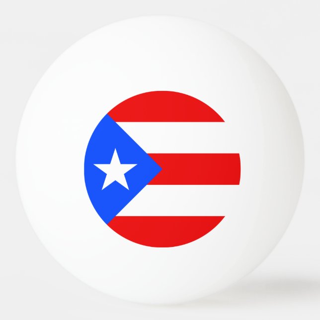 Puerto Rico Flagga Pingisboll (Framsidan)