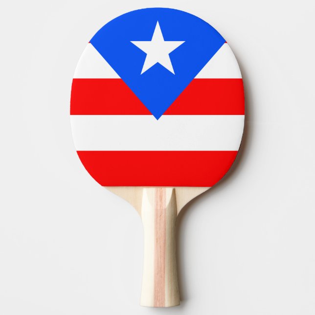 Puerto Rico Flagga Pingisracket (Framsidan)