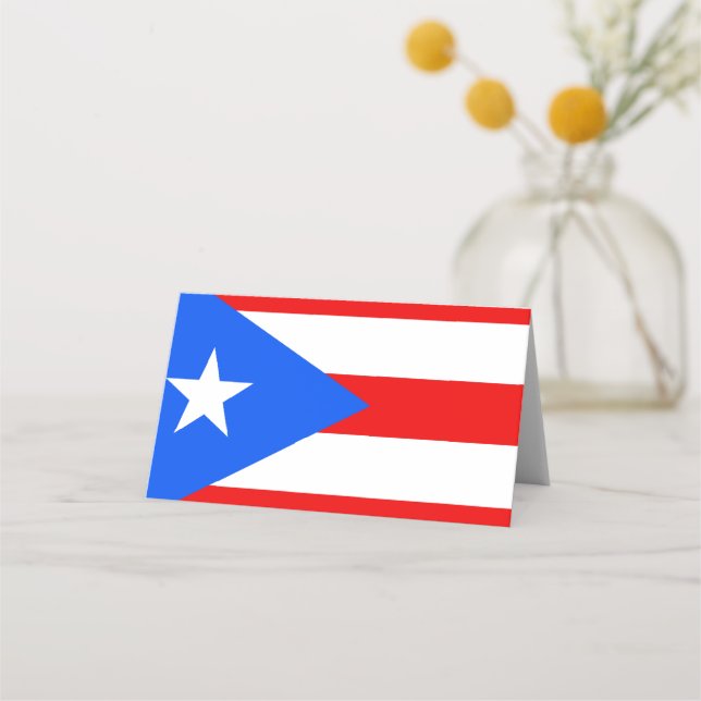 Puerto Rico-flagga Placeringskort (Framsida)