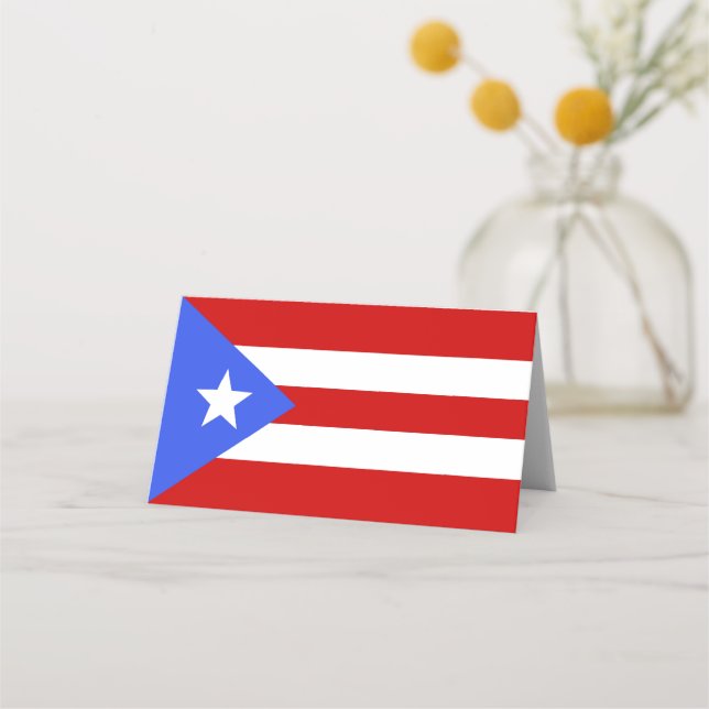 Puerto Rico flagga Placeringskort (Framsida)