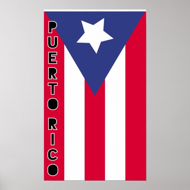 Puerto Rico Flagga Poster (Framsidan)