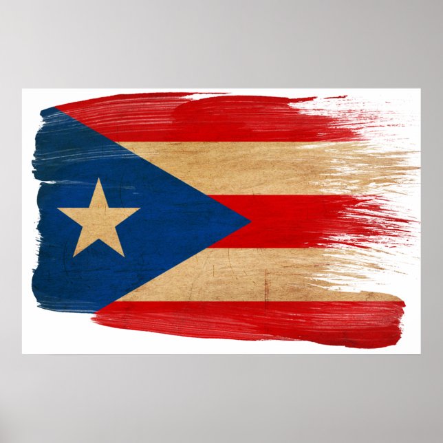 Puerto Rico Flagga Poster (Framsidan)