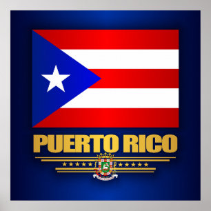 Puerto Rico Flagga Poster