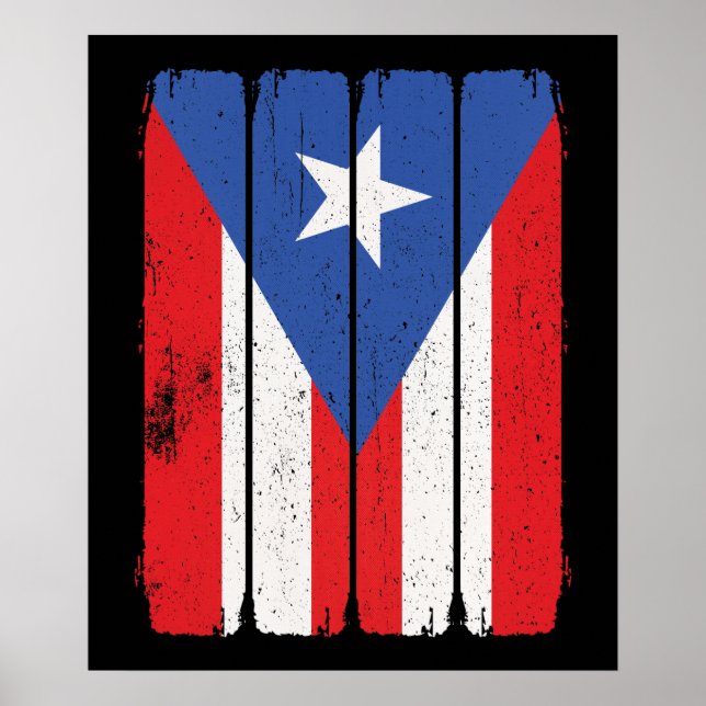 Puerto Rico Flagga Poster (Framsidan)
