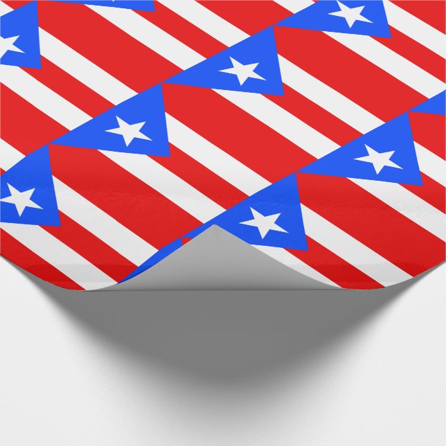 Puerto Rico Flagga Presentpapper (Hörn)