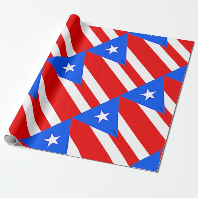 Puerto Rico flagga Presentpapper (Utrullad)