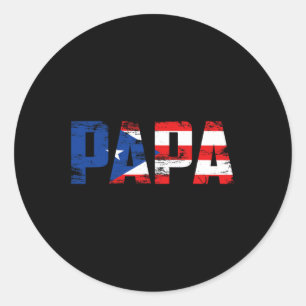 Puerto Rico Flagga Pride Fars dag Puerto Rican Me Runt Klistermärke