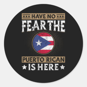 Puerto Rico Flagga Proud Puerto Ricans Runt Klistermärke