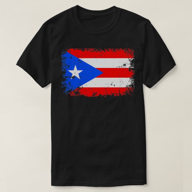 Puerto Rico Flagga Pullover T Shirt (Design framsida)