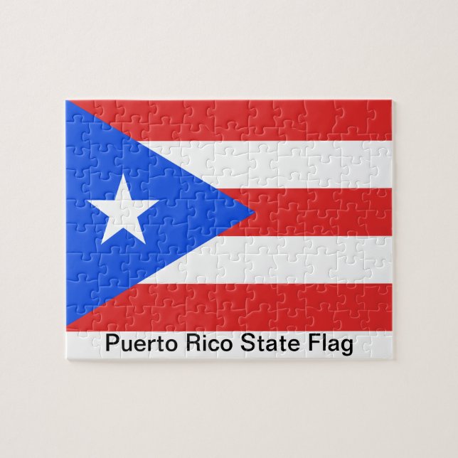 Puerto Rico Flagga Pussel (Horisontell)