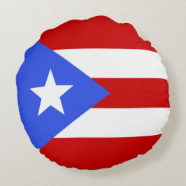 Puerto Rico flagga Rund Kudde
