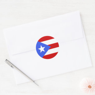 Puerto Rico flagga Runt Klistermärke